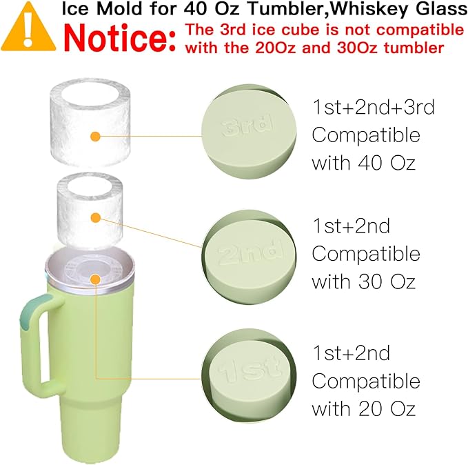 30/40 Oz Ice Cube Tray for Stanley Cup | Ukulork™ - Style Plaza