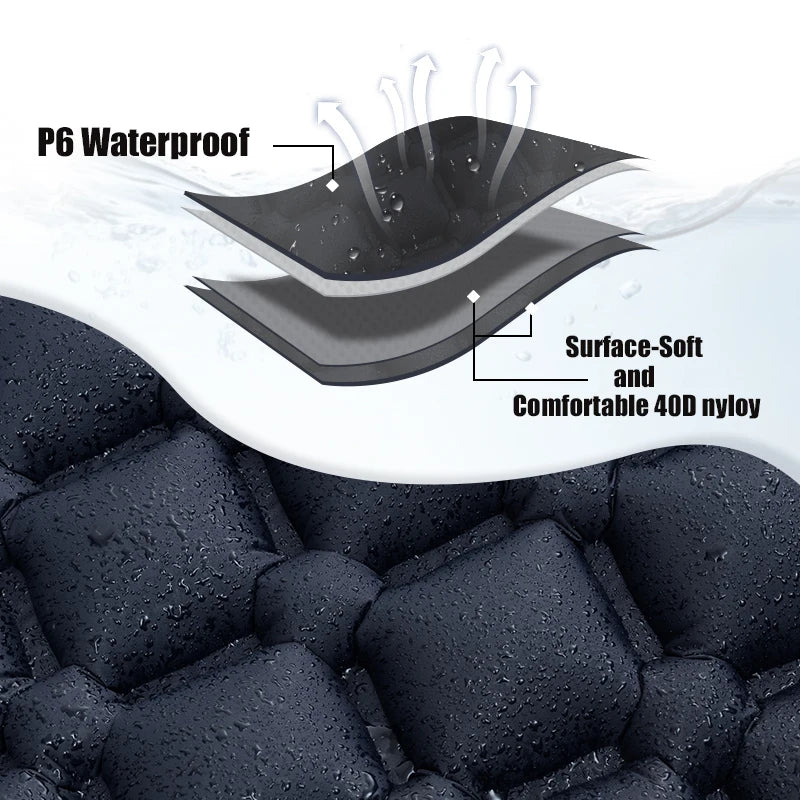 Ultralight Inflatable Sleeping Mat with Built-in Foot Pump & Pillow | PACOONE® - Style Plaza