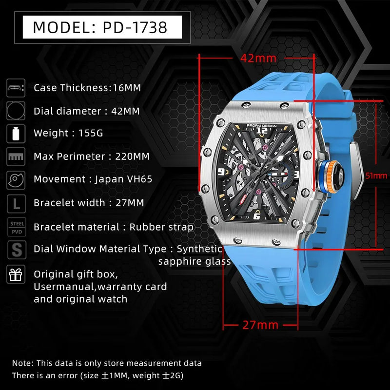 Movt Skeleton Watch | PAGANI DESIGN®