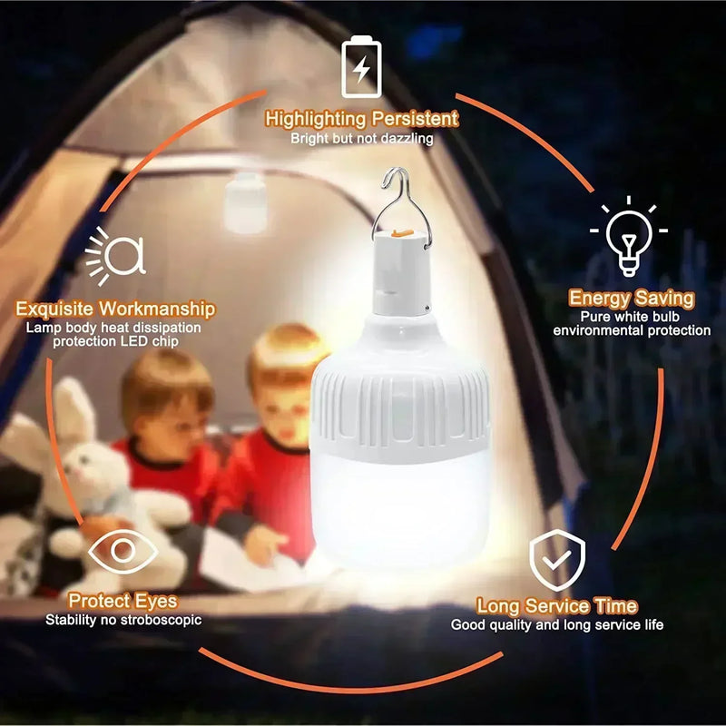 60W Emergency LED Camping Light Outdoor USB Rechargeable |  XTAUTO™ - Style Plaza