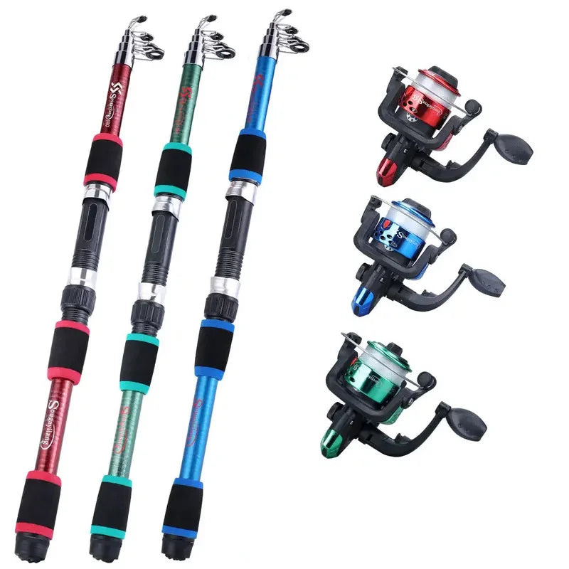 Fishing Rod and Reel Combos Carbon Fiber Telescopic Fishing Pole | PLUSINNO™ - Style Plaza